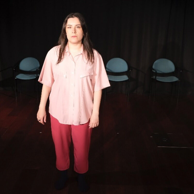 Still from The Right Place (2024), featuring Cansu Pylkkänen in a lead role, performed with The Finn-Brit Players and exploring themes of belonging and connection.